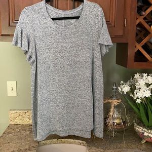 Lane Bryant knit top with ruffles sleeves.